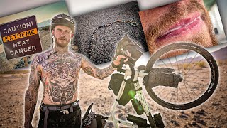 42 Grad & Blut im Urin: Mit dem Fahrrad...
