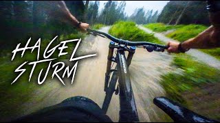 Riding in a HAILSTORM?! | Bikepark Serfaus...