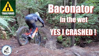 Baconator Riverhead in the wet. Yes I CRASHED!