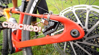 WOULD YOU TRUST THIS CRACKED MOUNTAIN BIKE TO...
