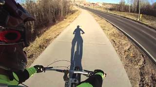 Downhill in WalterDale Hill Paved Sidewalk