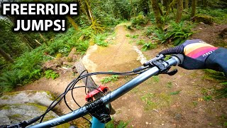 Working my way down a SICK Freeride Jump Line...