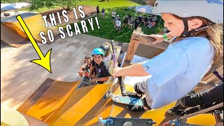 HUGE BACKYARD SKATEPARK DROP IN!