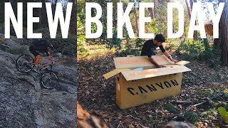 NEW BIKE *MTB* DAY! (Unboxing + first ride on...
