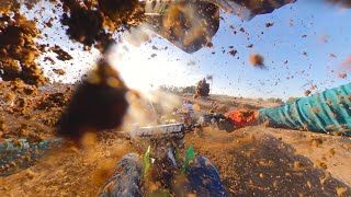 Cyclist tries to race Motocross (Raceday Vlog...