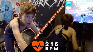 My kids FIRST ZWIFT RACE (8 years old / 216...