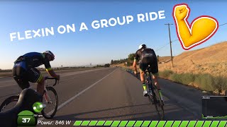 Flexing too HARD on the local group ride