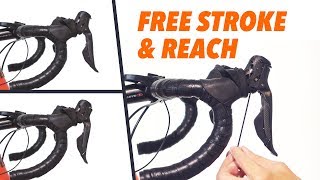 Free stroke and reach adjustment on Shimano...