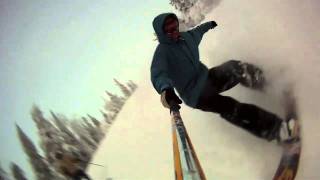 Shredding Pow in Kåbdalis  w GoPro HD Pole...