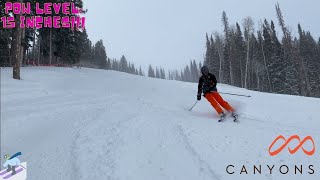 Skiing the Canyons side of Park City Mountain...