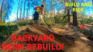 Building and riding a berm at my Backyard Bike...