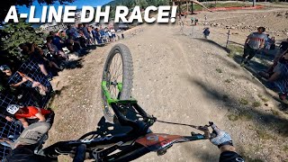 RACING CRANKWORX WHISTLER A-LINE DH!!!