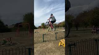 Down the slide into the hopper ramp!..#mtb...