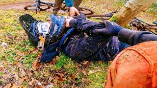 HE KNOCKED HIMSELF OUT ON A TREE...