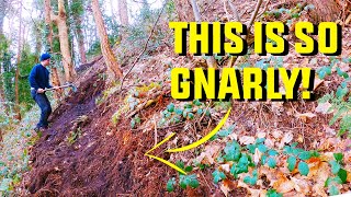PROGRESS ON THIS EPIC STEEP LOCKDOWN TRAIL BUILD!