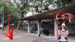 Jumping off roofs at 10 years old...