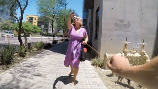 Crazy lady goes off in public!