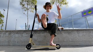 Scooter riding with NO SHOES