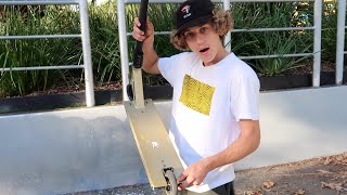 Riding my scooter with NO GRIPTAPE