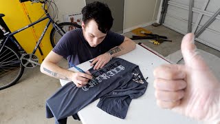 Transforming cheap shirts into trendy Streetwear