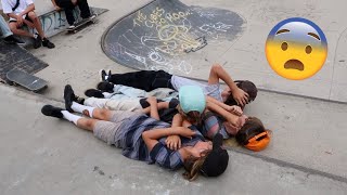BACK FLIPPING OVER KIDS AT THE SKATEPARK..