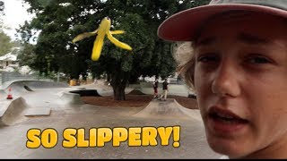 THIS SKATEPARK WAS SO SLIPPERY!