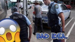 PEEING ON A POLICE CAR *GONE WRONG*