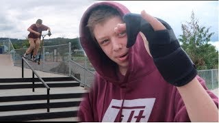 HE DID IT WITH A BROKEN HAND..