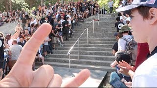 SCOOTER RIDERS VS GIANT HAND RAIL!