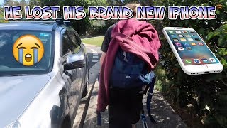 HE LOST HIS BRAND NEW IPHONE….
