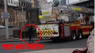 SCOOTER KID SKITCHES A FIRE TRUCK?!?