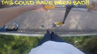 JUMPING OFF A HUGE FENCE INTO A RAMP!?!