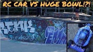 RC CAR vs HUGE BOWL!?!