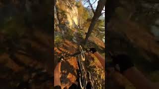 Mountain Biker rides down a cliff!