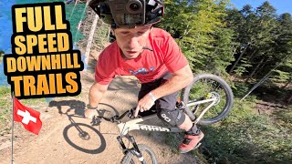 RIDING FULL SPEED DOWNHILL TRAILS ON MY ENDURO...
