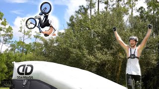 HE DID A 'BOUNCE FRONT FLIP' FIRST TRY!