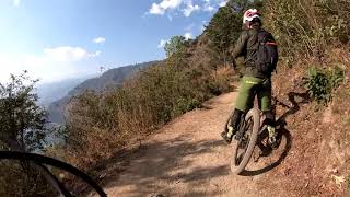 Biking down to the lake Atitlan