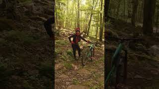SOUND ON •  She just hucks it.  • #mtb •...