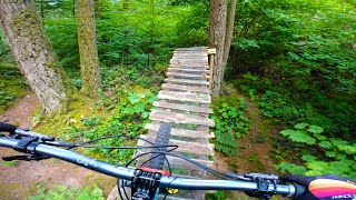 Attempting a jump off a rock onto another...