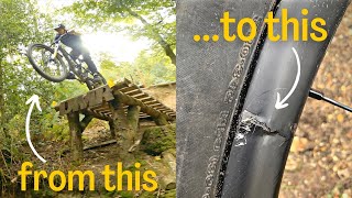 HE BROKE HIS CARBON WHEEL!