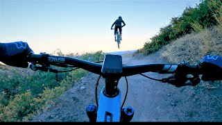 Mountain Biking RUSH FLOW TRAIL in Corner...