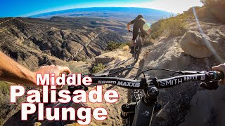 Riding the middle section of Palisade Plunge...