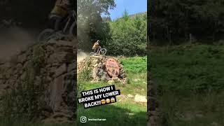 This is how I broke my lower back 