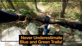 Fun but gnarly green and blue trails at...
