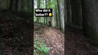 Mountain biker vs Trail Dog… #shorts #mtb...