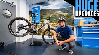MAKING SOME MEGA MTB UPGRADES TO MY E-BIKE!!