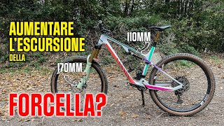 Si può aumentare l'escursione della forcella...