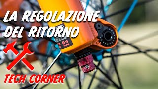 La regolazione del ritorno sulla forcella e...
