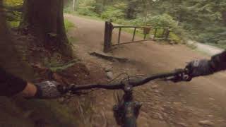 Burke Mountain Blue Flow Trails Racing the Sunset