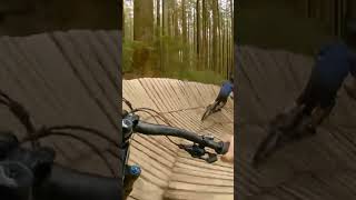 Sweet sound of a wood berm  #mtb #shorts